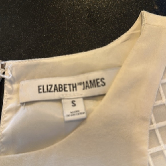 ELIZABETH And JAMES Elegant Cream Sleeveless Crop Top - Picture 9 of 14